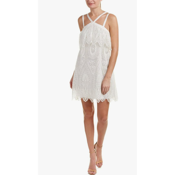 Likely Abergreen White Detailed Dress - Picture 1 of 7